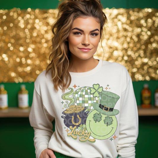 St Patrick's Retro #1632  - Ready to Press DTF Transfer Full Color - Pro Blanks