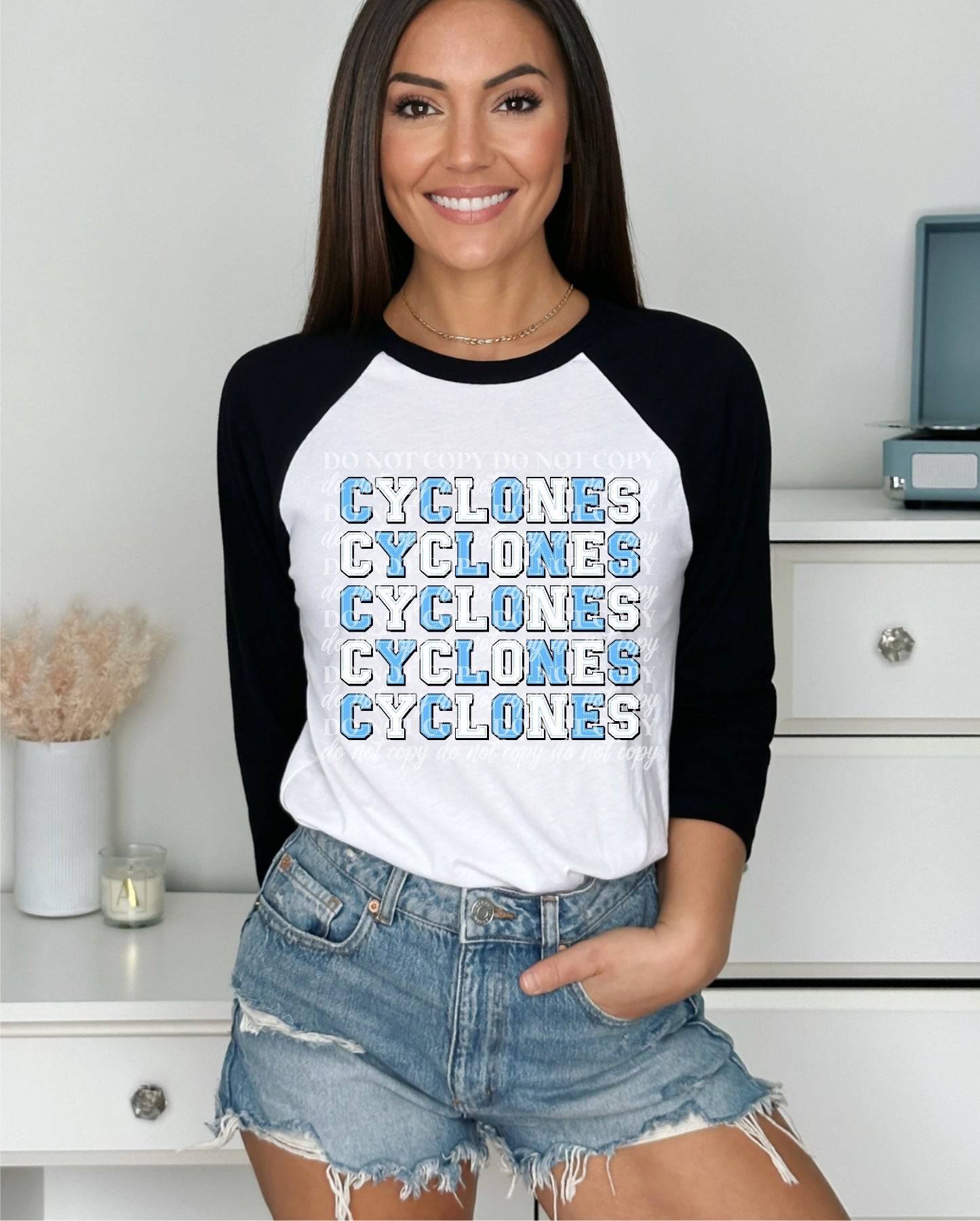 Stacked Cyclones - Ready to Press DTF Transfer Full Color - Pro Blanks