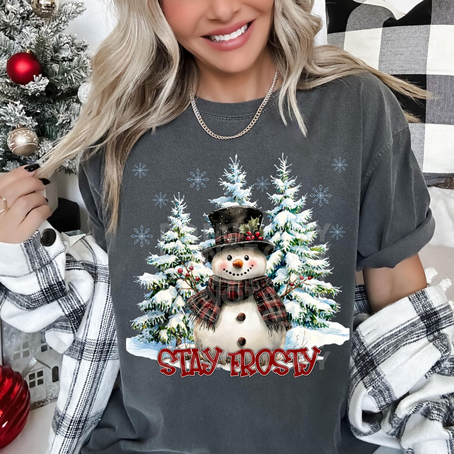 Stay Frosty #3942 - Ready to Press DTF Transfer Full Color - Pro Blanks