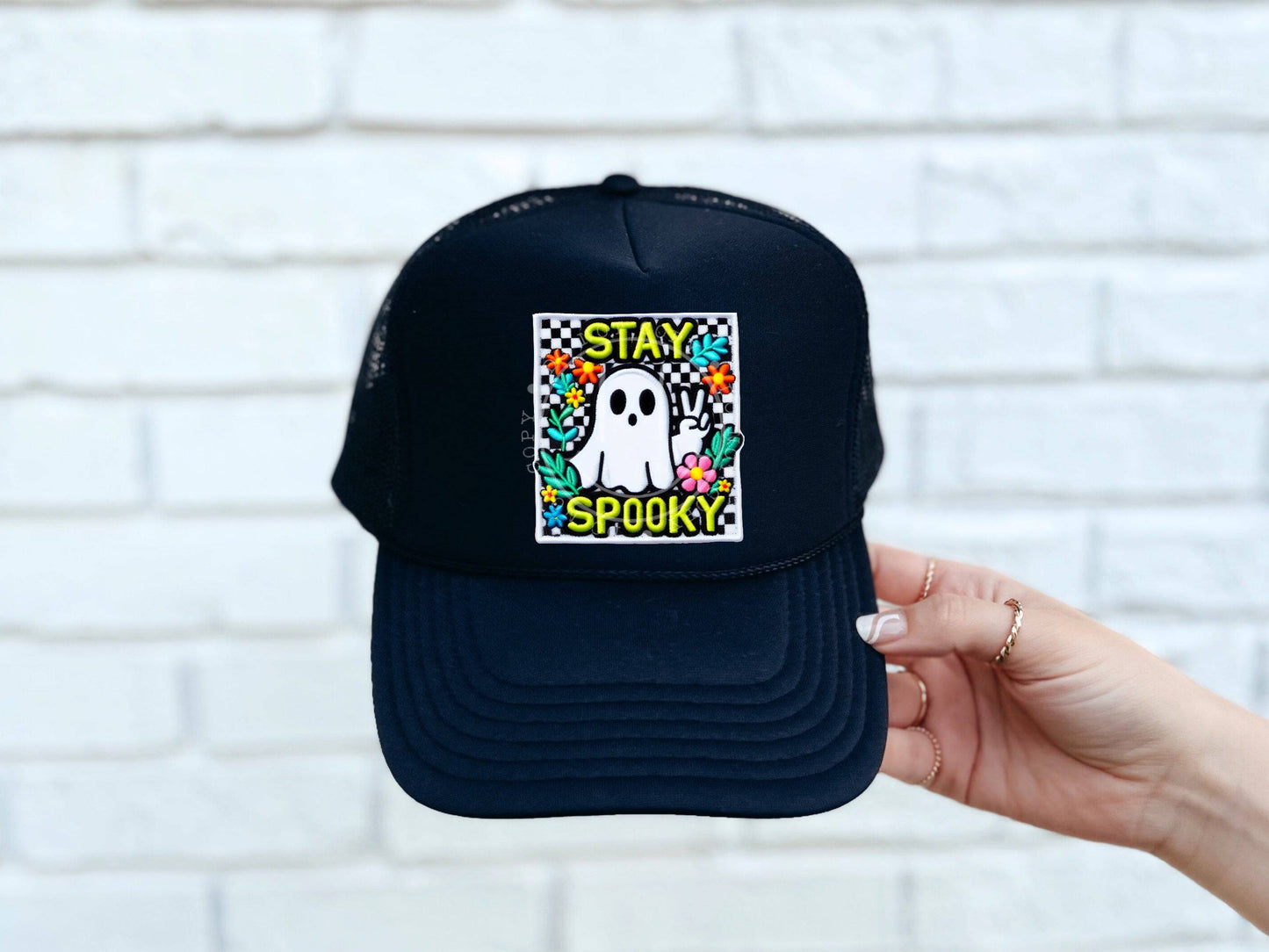 Stay Spooky #3451 HAT PATCH ONLY - Ready to Press DTF Transfer Full Color - Pro Blanks