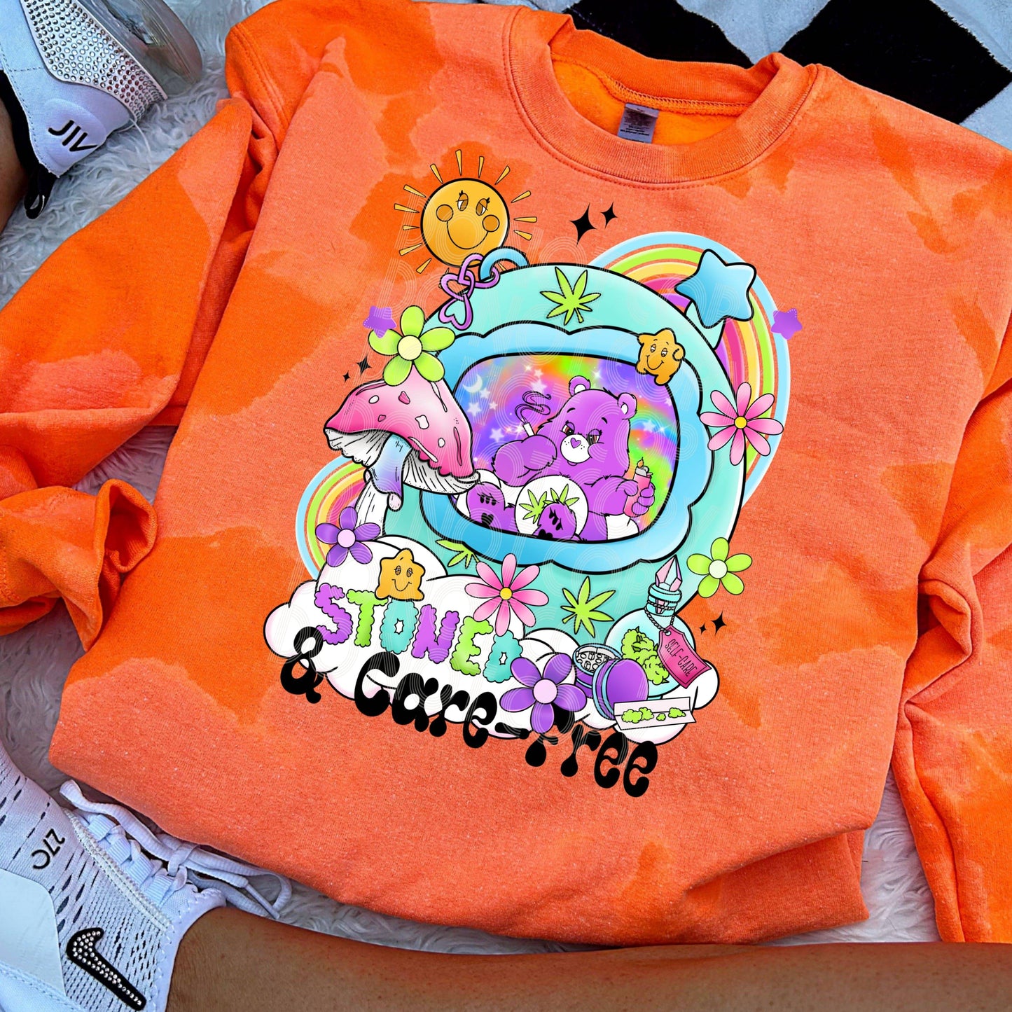 Stoned & Care-Free #3551 - Ready to Press DTF Transfer Full Color - Pro Blanks