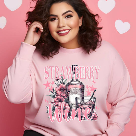 Strawberry Wine #1467  - Ready to Press DTF Transfer Full Color - Pro Blanks