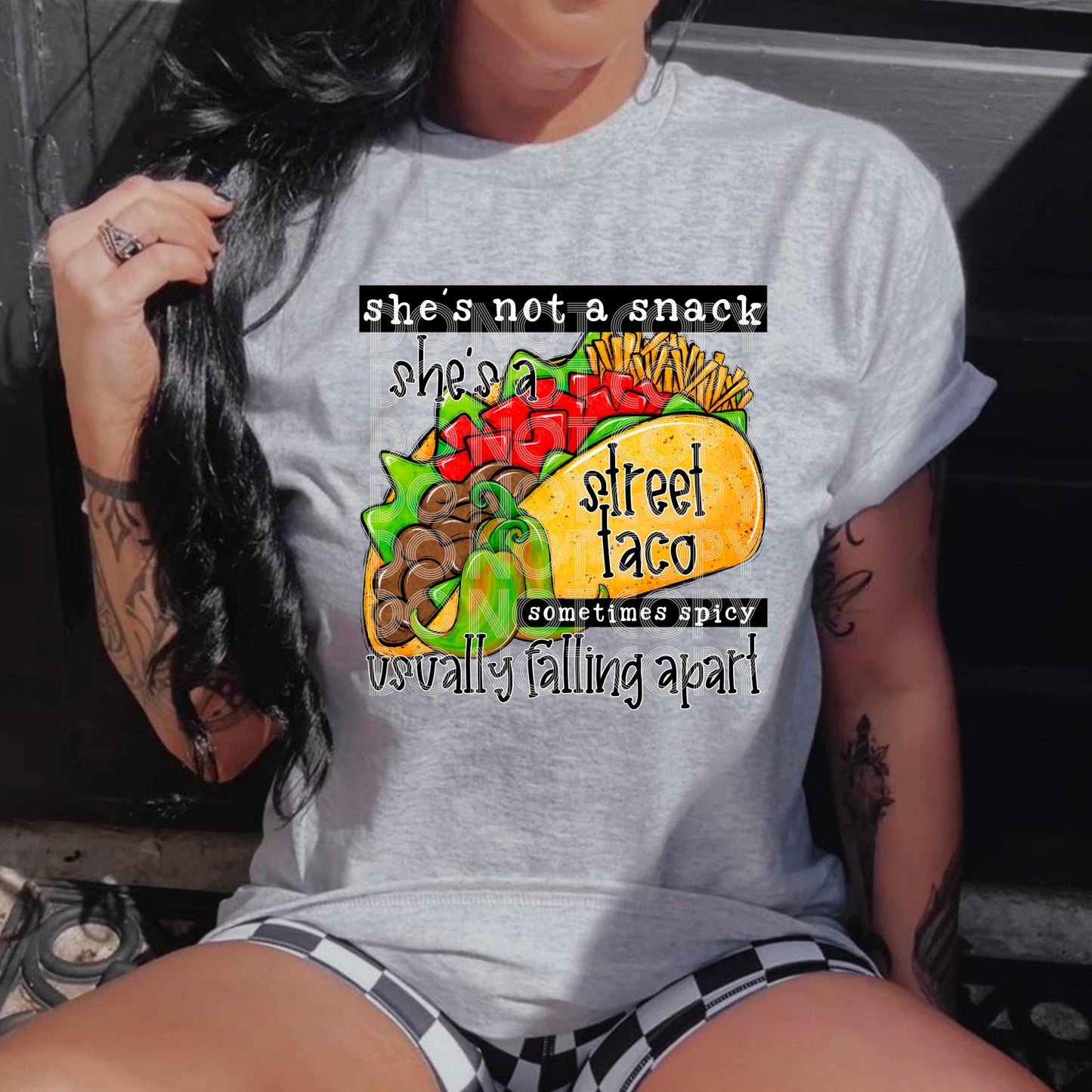 Street Taco #3128 - Ready to Press DTF Transfer Full Color - Pro Blanks