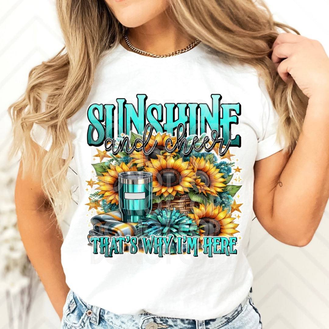 Sunshine And Cheer #1909 - Ready to Press DTF Transfer Full Color - Pro Blanks