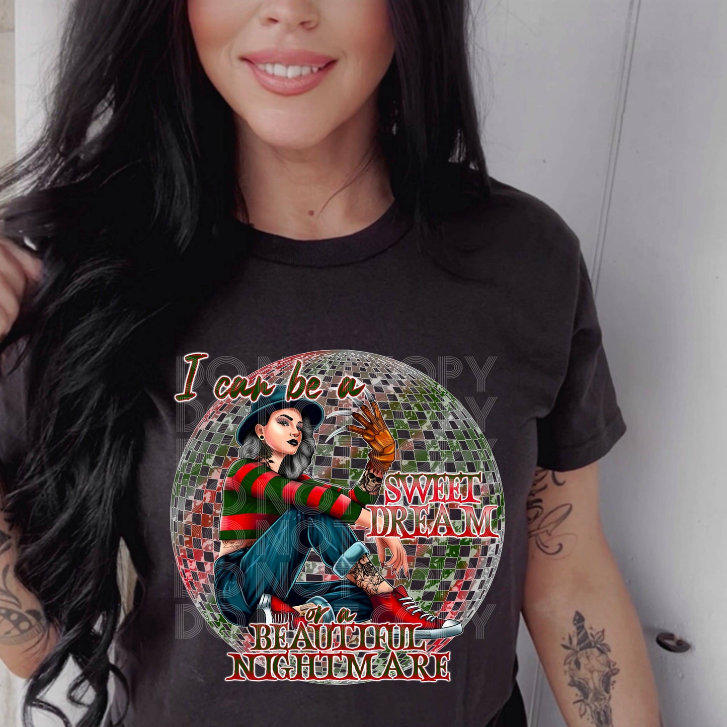 Sweet Dreams Or A Beautiful Nightmare #3329 - Ready to Press DTF Transfer Full Color - Pro Blanks