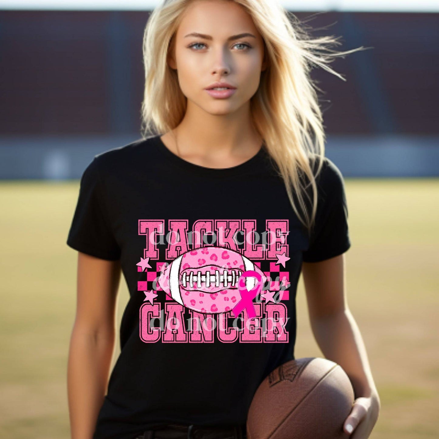 Tackle Cancer - Ready to Press DTF Transfer Full Color - Pro Blanks