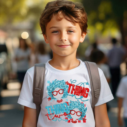 Thing One Thing Two #1603  - Ready to Press DTF Transfer Full Color - Pro Blanks