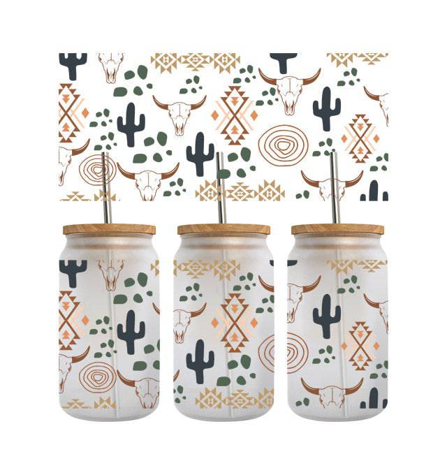 Boho Cactus - UV DTF Wrap 16 oz - Pro Blanks