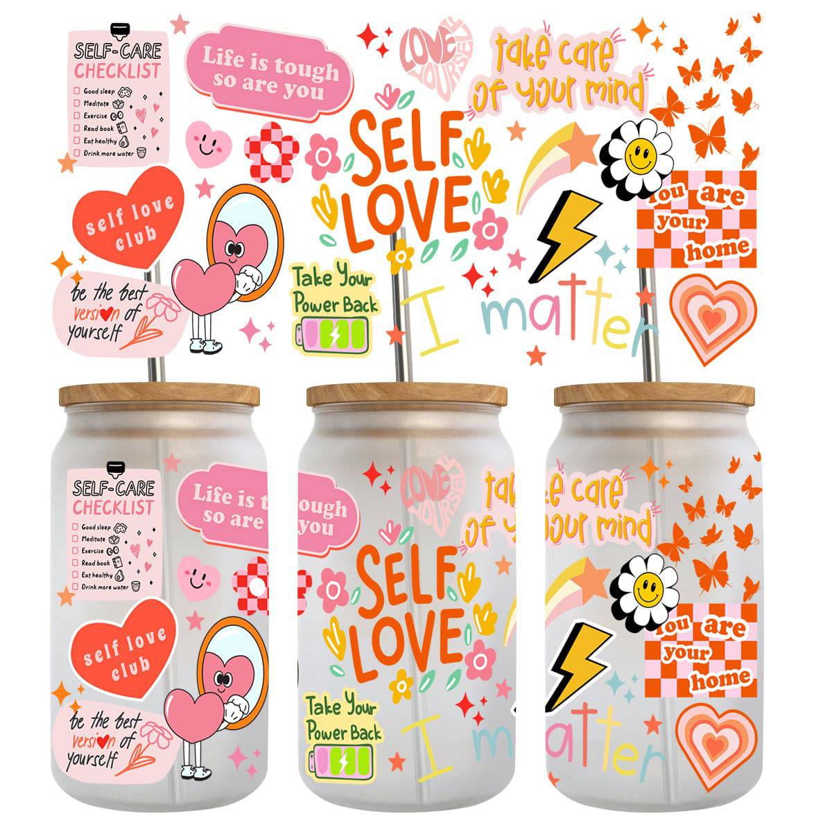 Self Love - UV DTF Wrap 16 oz - Pro Blanks