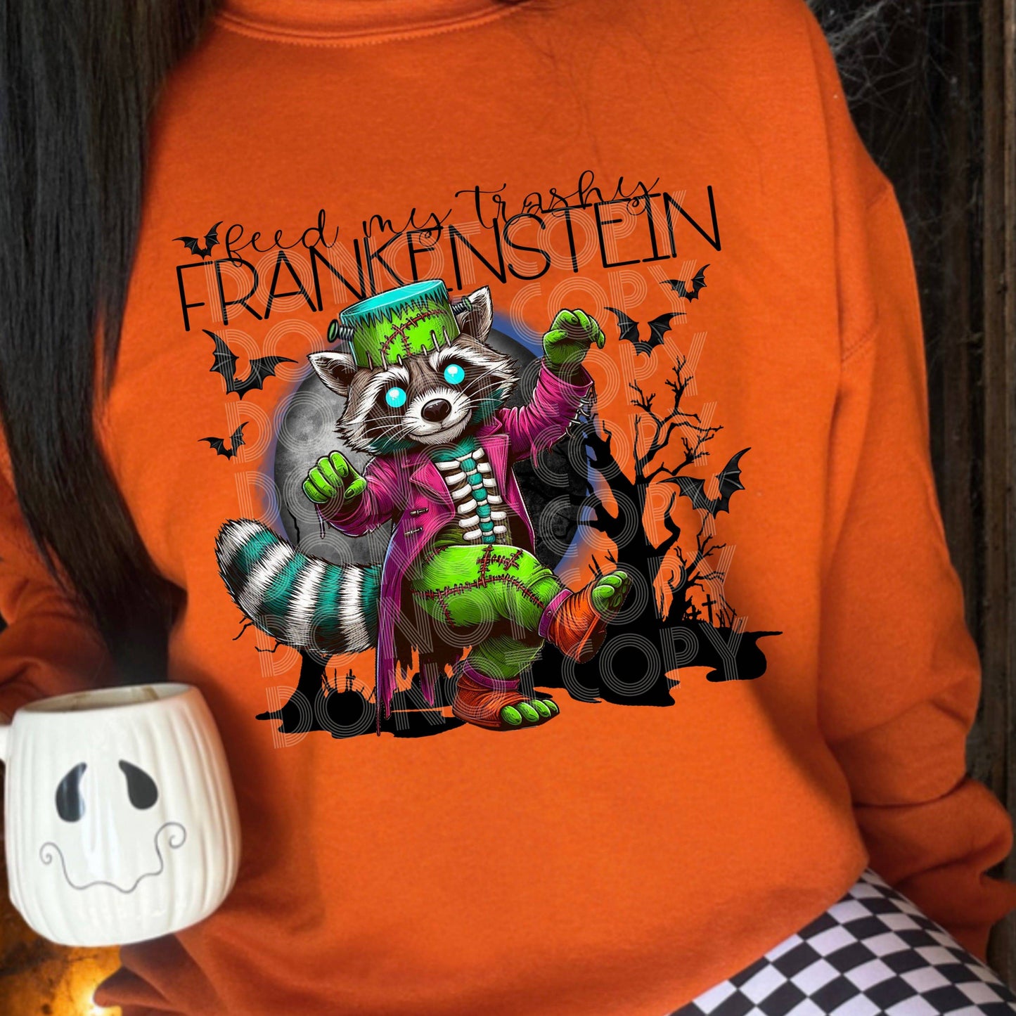Trashy Frankenstein #3688 - Ready to Press DTF Transfer Full Color - Pro Blanks