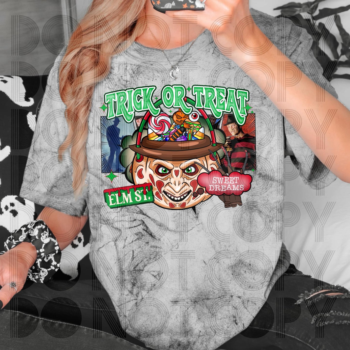 Trick Or Treat Freddy #3746 - Ready to Press DTF Transfer Full Color - Pro Blanks