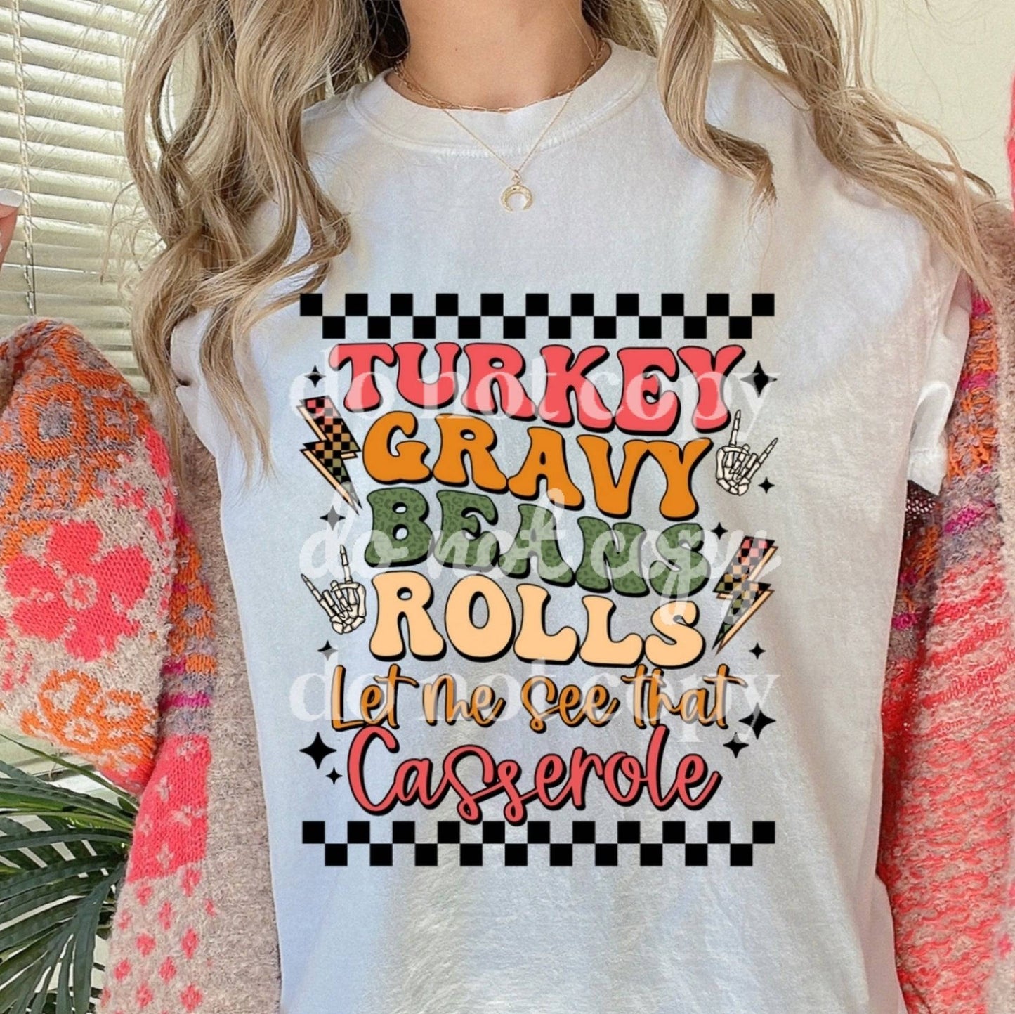 Turkey Gravy Beans Rolls- Ready to Press DTF Transfer Full Color - Pro Blanks