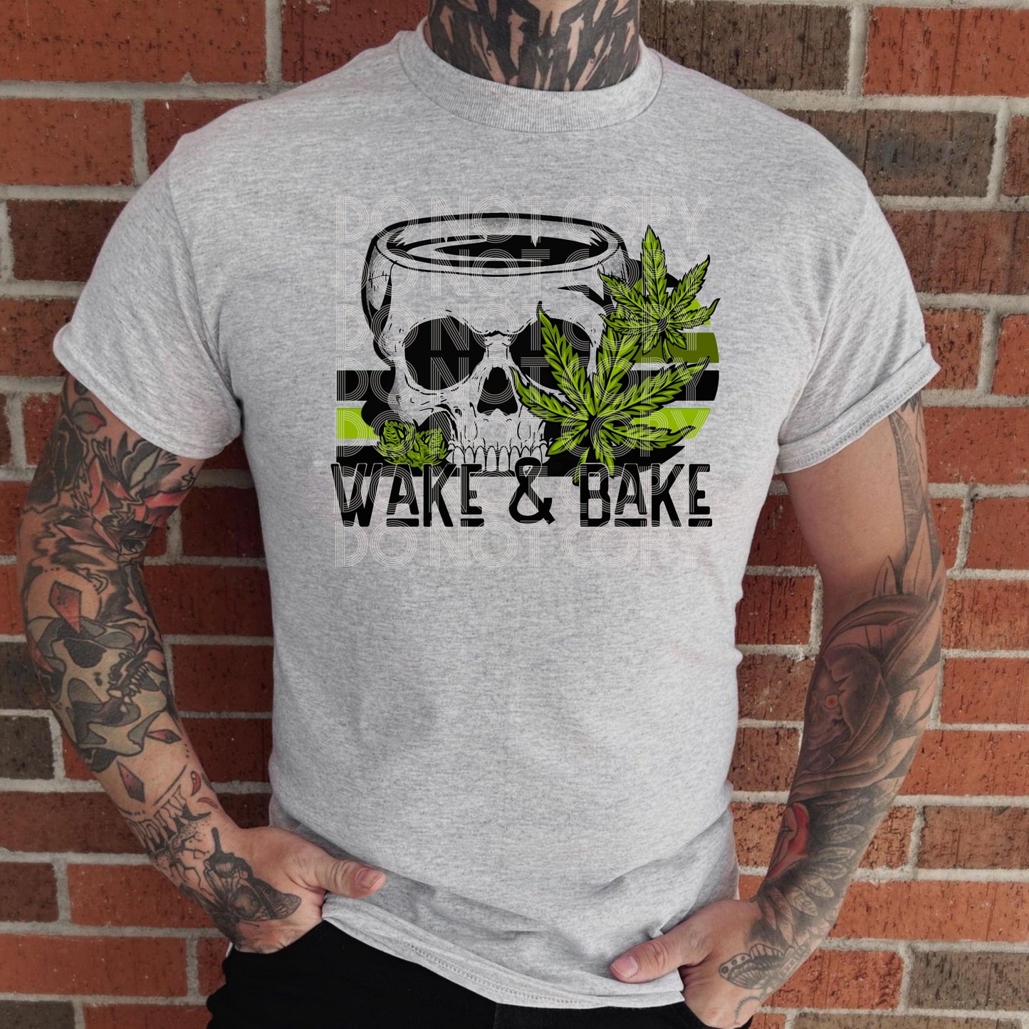 Wake And Bake #3003 - Ready to Press DTF Transfer Full Color - Pro Blanks