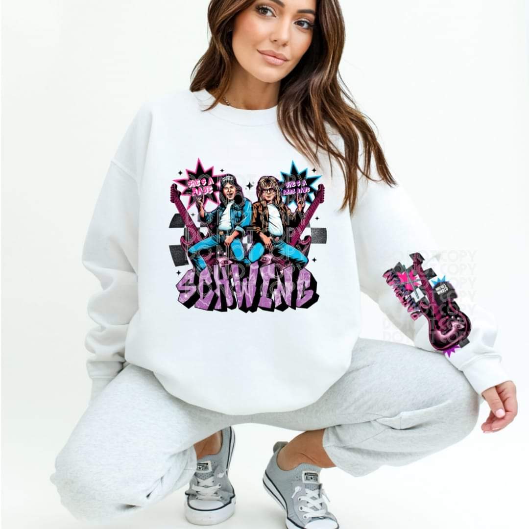 Wayne’s World #1449  - Ready to Press DTF Transfer Full Color - Pro Blanks