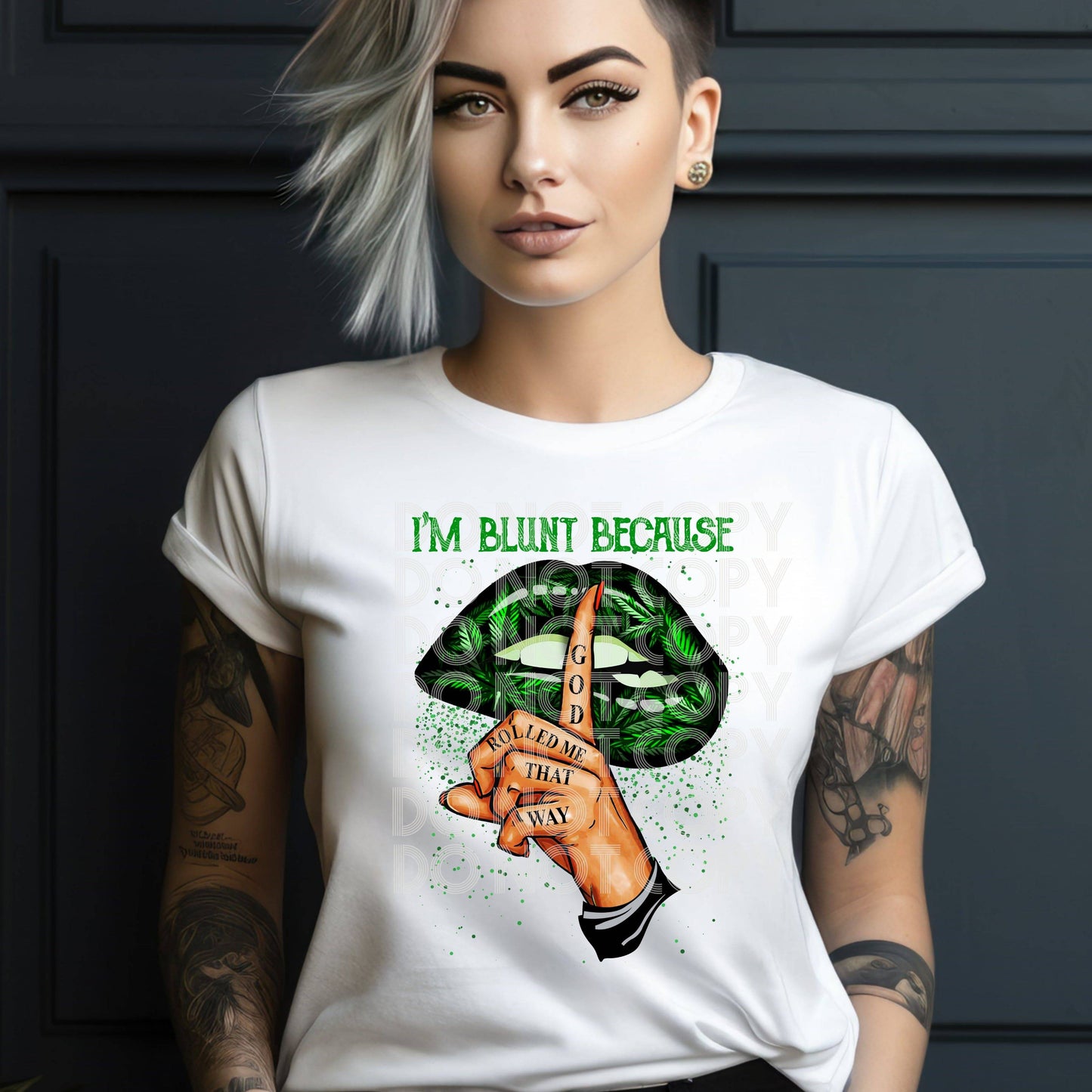 Weed Lips #2097 - Ready to Press DTF Transfer Full Color - Pro Blanks