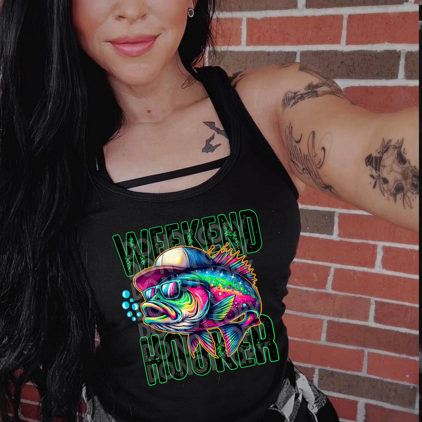 Weekend Hooker #3134 - Ready to Press DTF Transfer Full Color - Pro Blanks