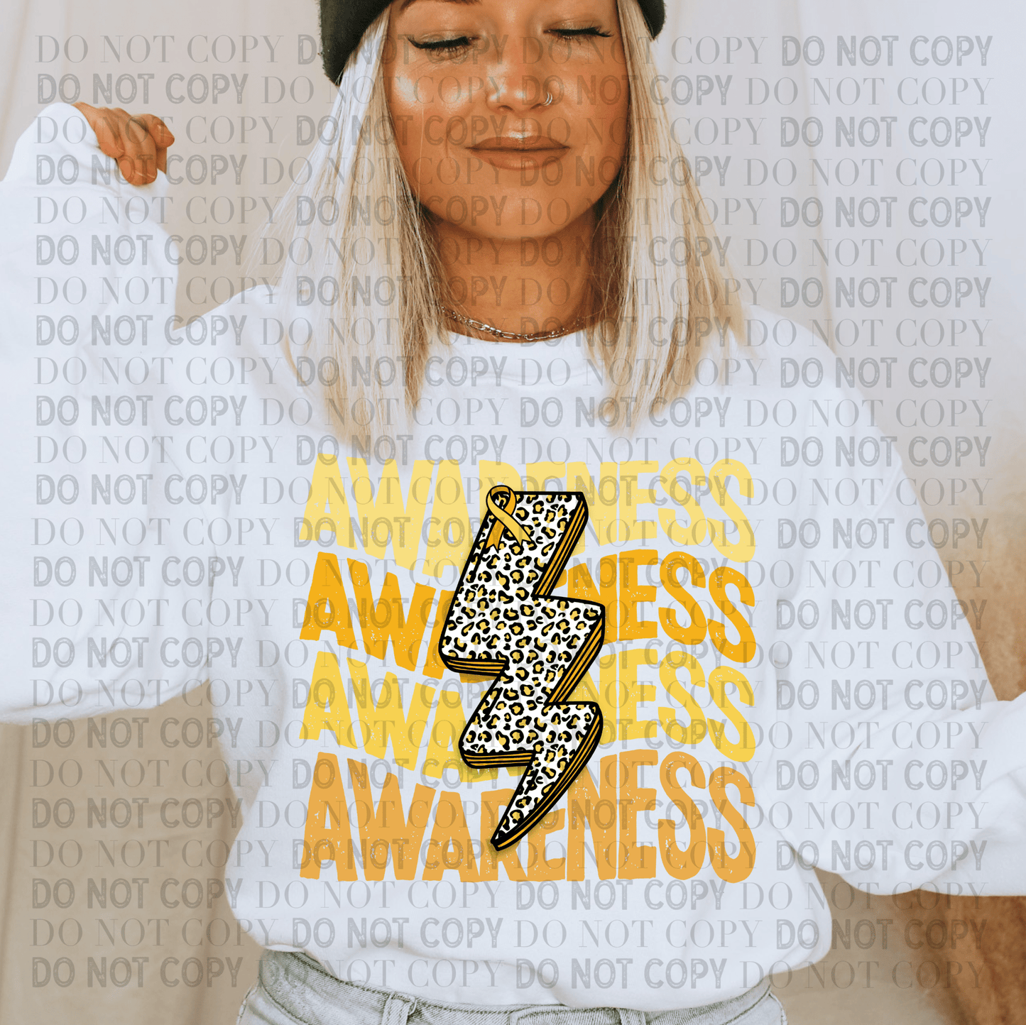 Yellow Cancer Awareness- Ready to Press DTF Transfer Full Color - Pro Blanks