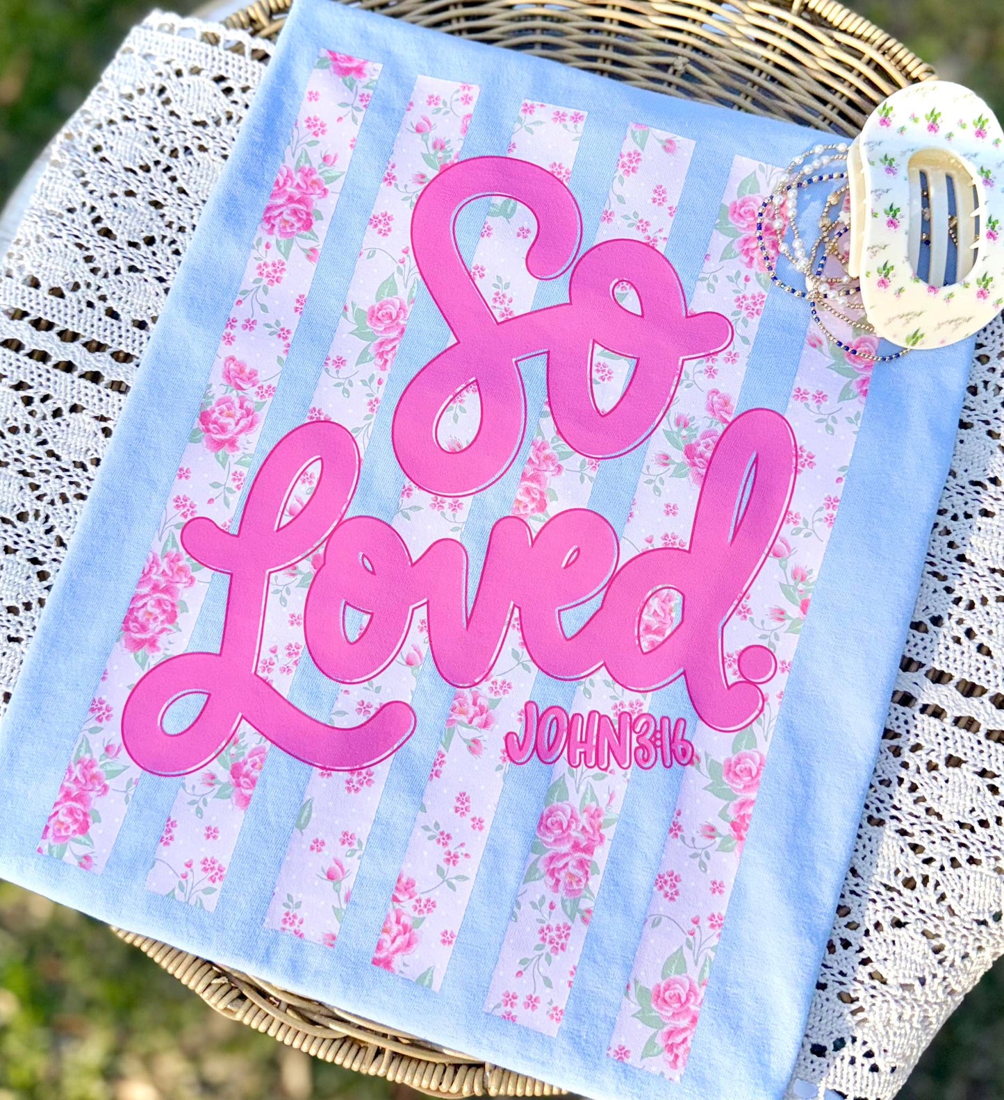 So Loved John 3:16 - #6548 - Ready to Press DTF Transfer Full Color