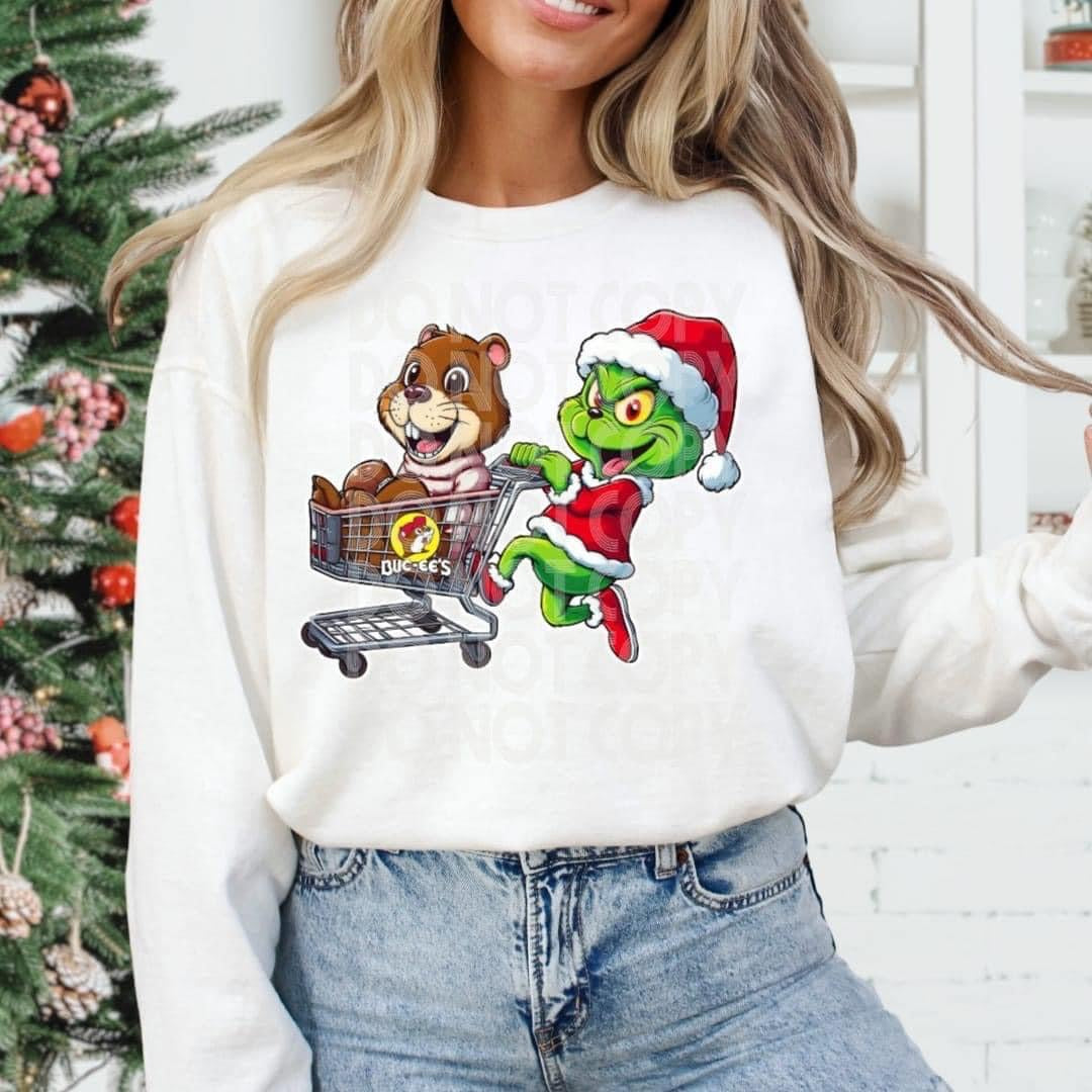 Bucees Grinch #1282 - Ready to Press DTF Transfer Full Color