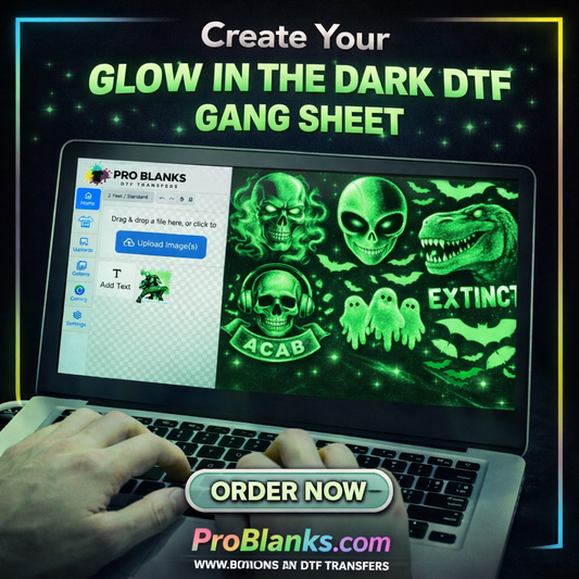 Glow in Dark DTF - Create A Gang Sheet