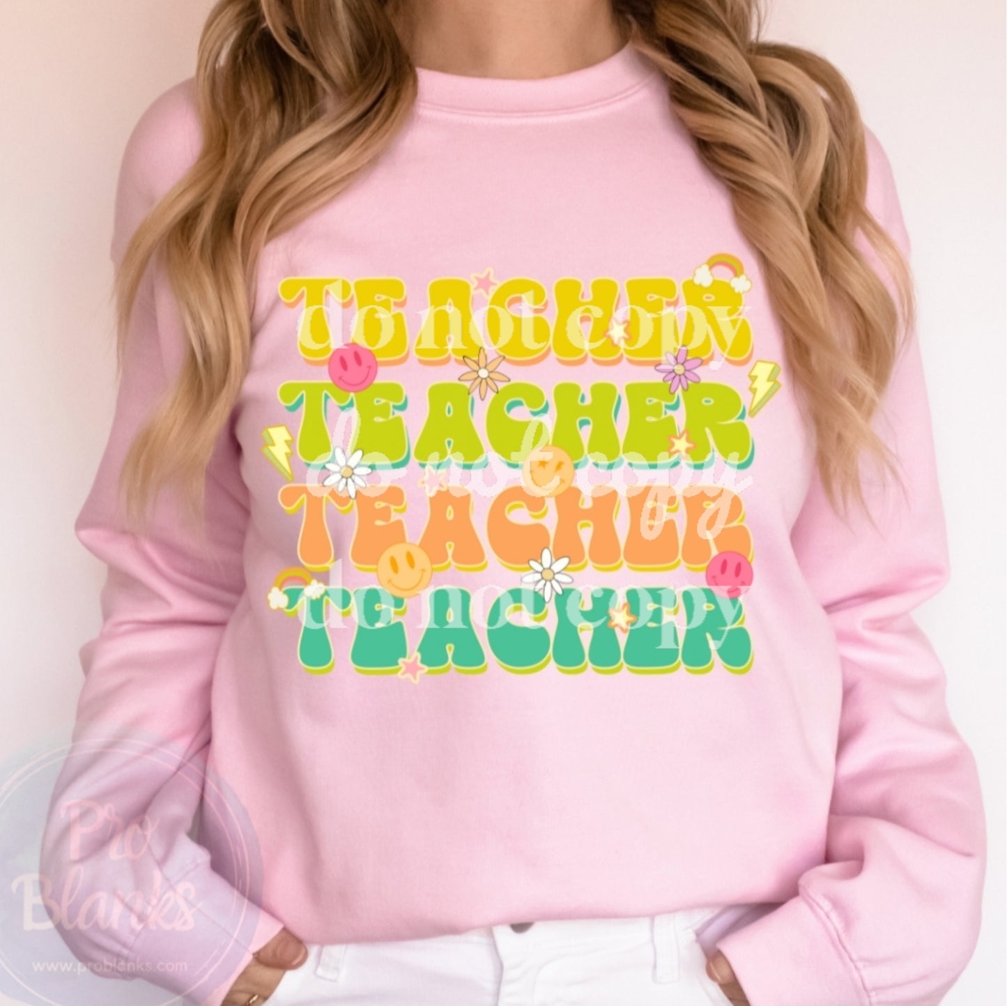 Teacher Smile- Ready to Press DTF Transfer Full Color