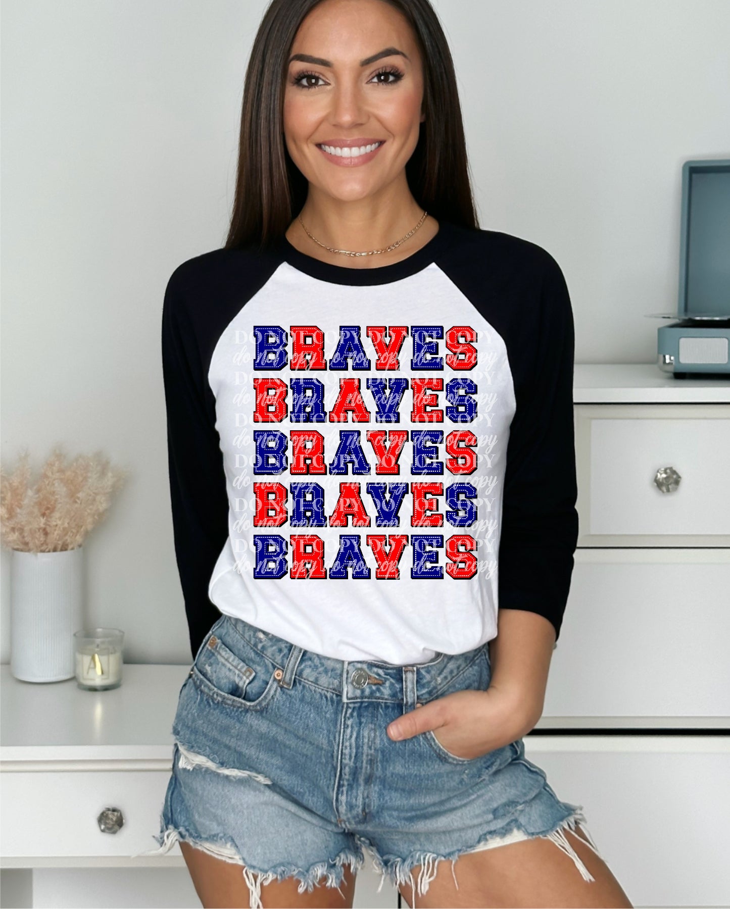 Stacked Braves 12- Ready to Press DTF Transfer Full Color