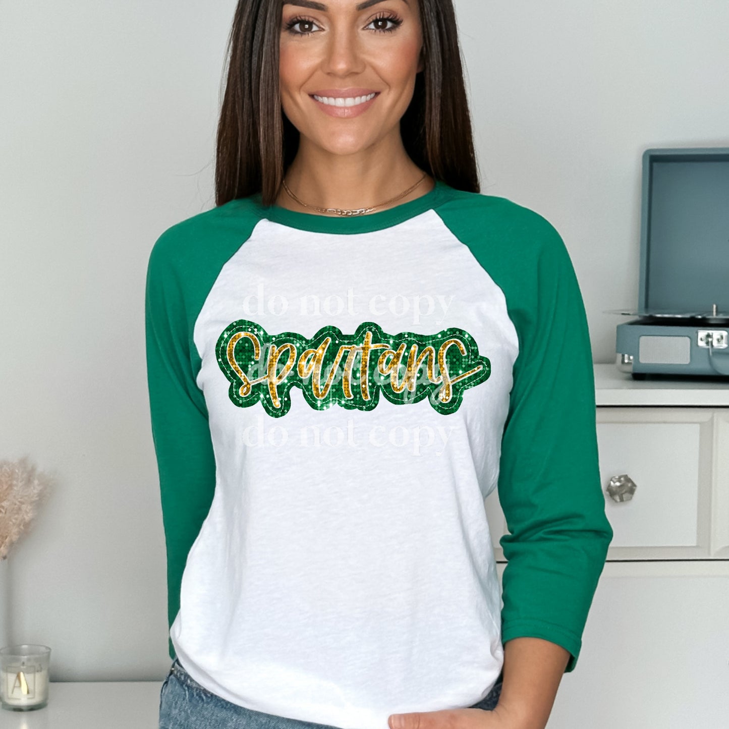 Spartans Sequins - Ready to Press DTF Transfer Full Color