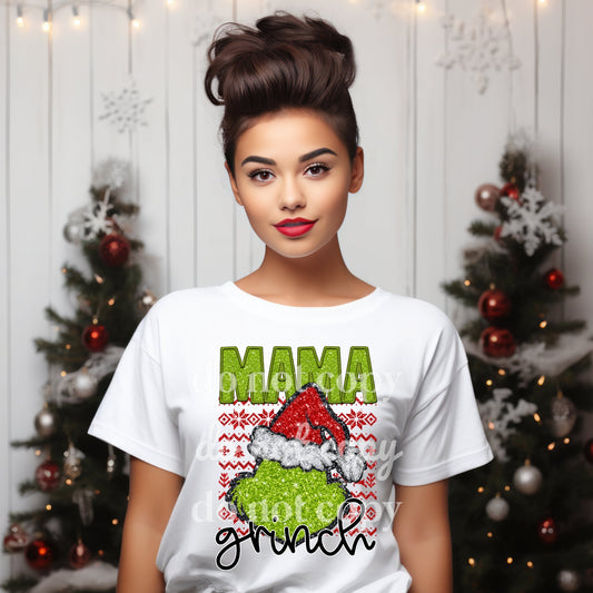 Mama Grinch - Ready to Press DTF Transfer Full Color