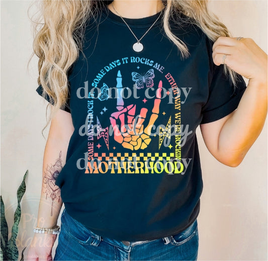 Motherhood Skelly Rock - Ready to Press DTF Transfer Full Color