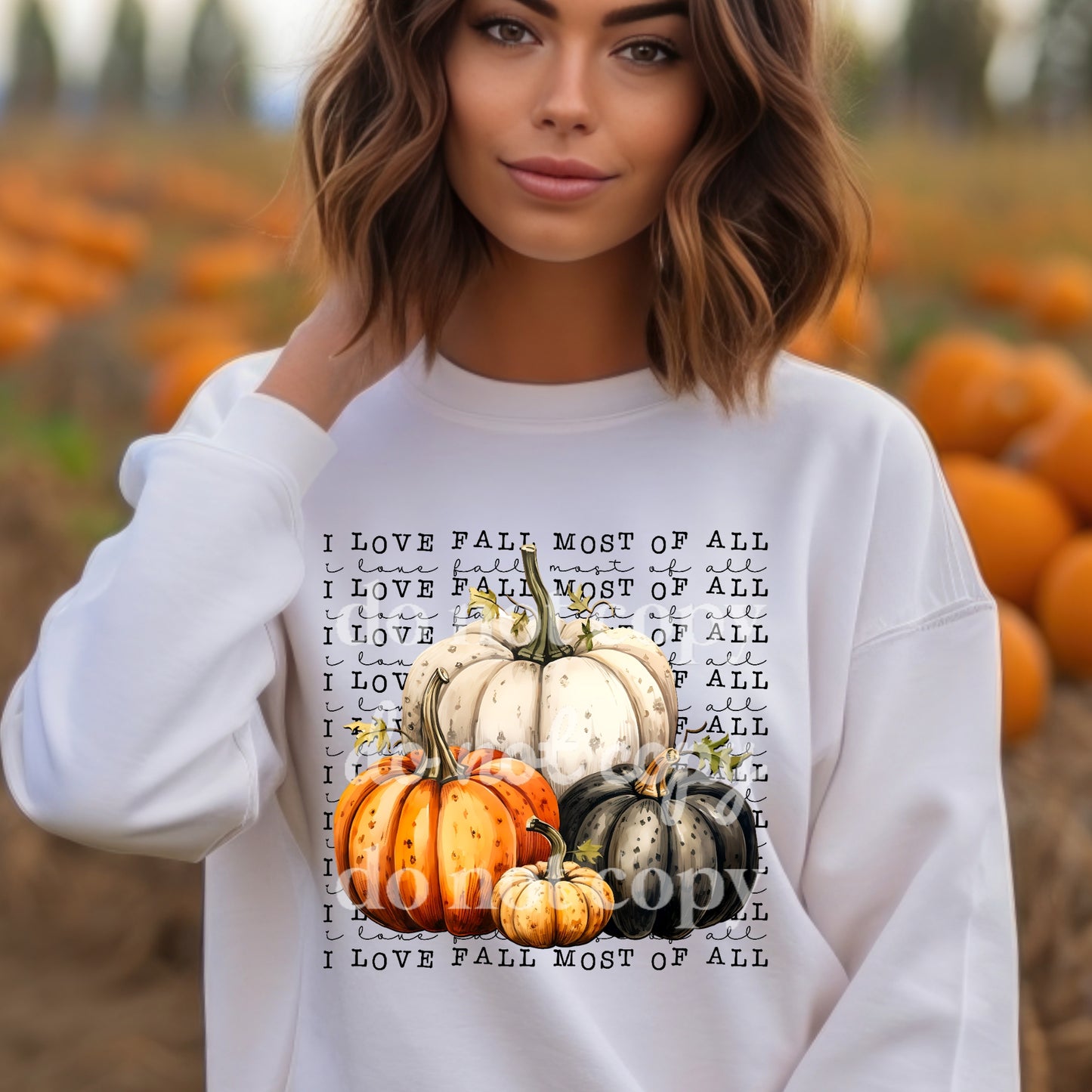 I Love Fall Most Of All - Ready to Press DTF Transfer Full Color