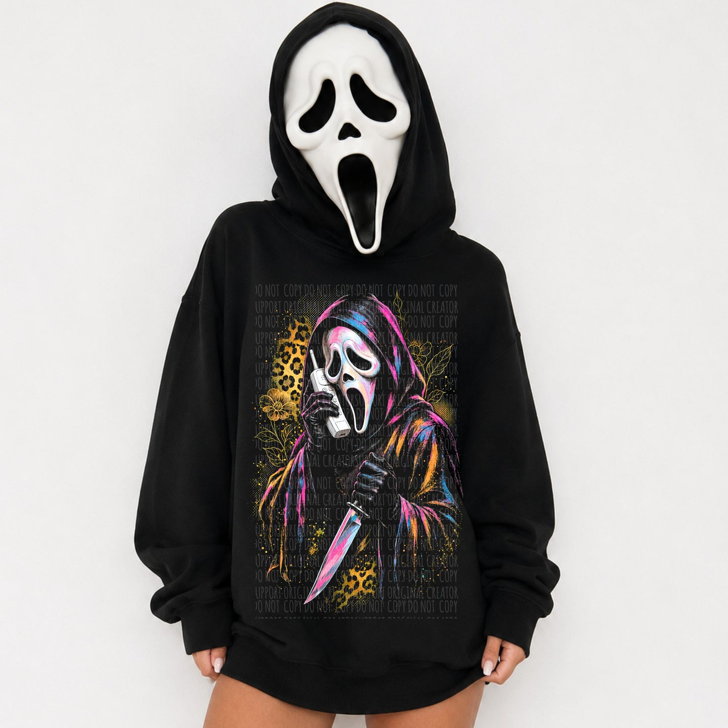 Ghostface Girly Halftone - $2 Transfer Thursday - ADULT 11 Inch Transfer