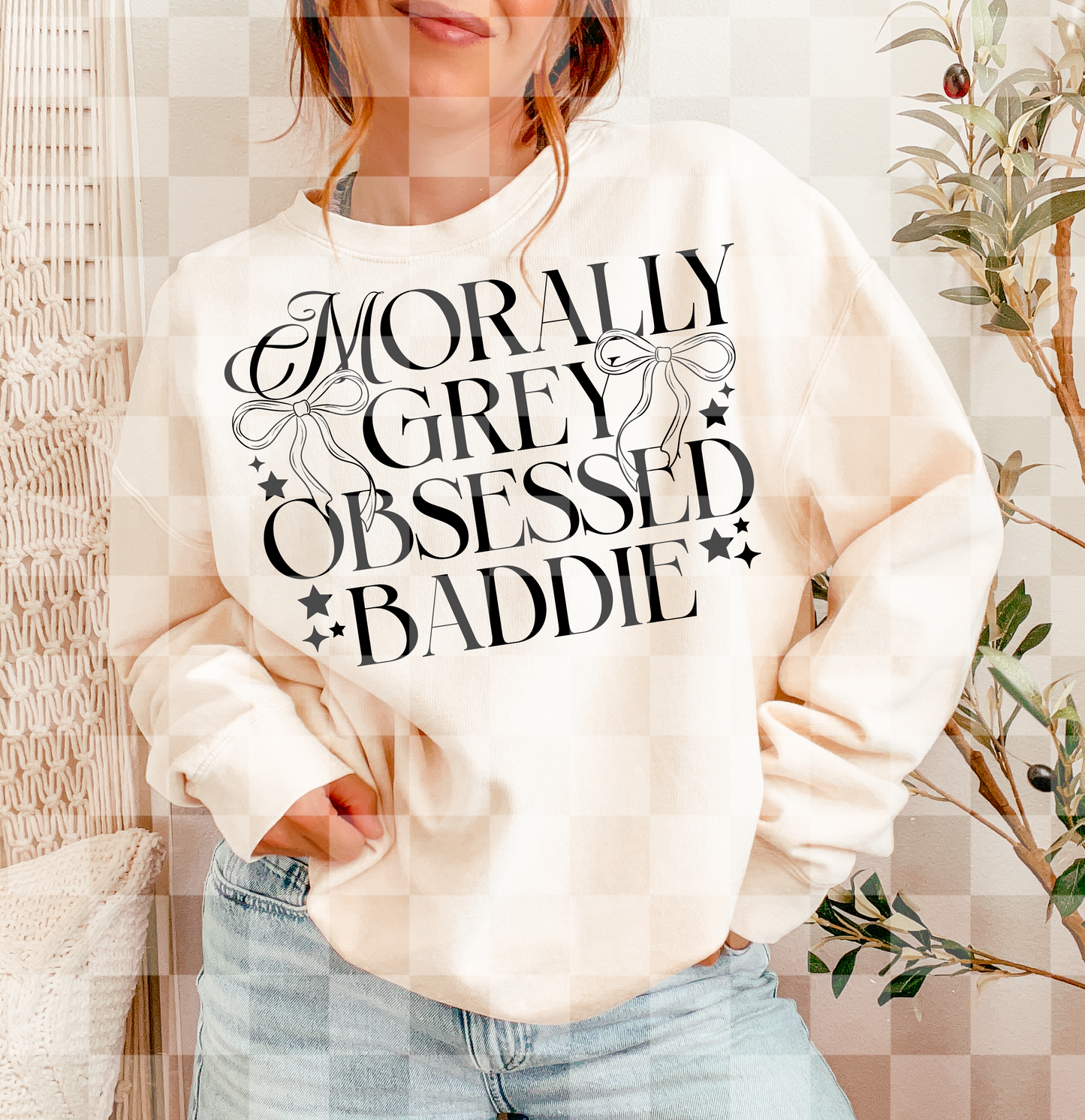 Morally Grey Obsessed Baddie #6723 - Ready to Press DTF Transfer Full Color