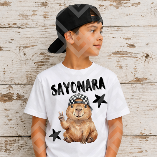 Black Sayonara #6702 - Ready to Press DTF Transfer Full Color