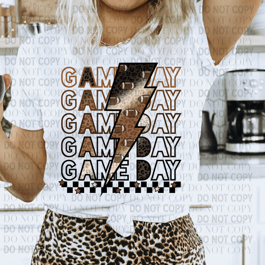 Cheetah Game Day- Ready to Press DTF Transfer Full Color
