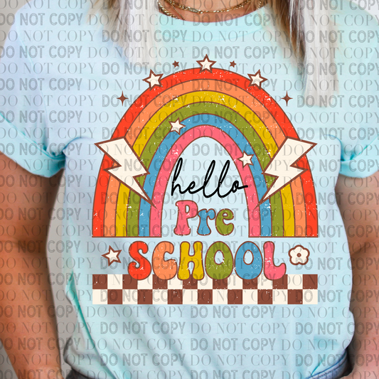 Hello PreSchool- Ready to Press DTF Transfer Full Color