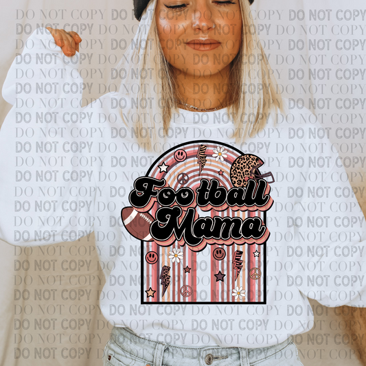 Pink Football Mama- Ready to Press DTF Transfer Full Color