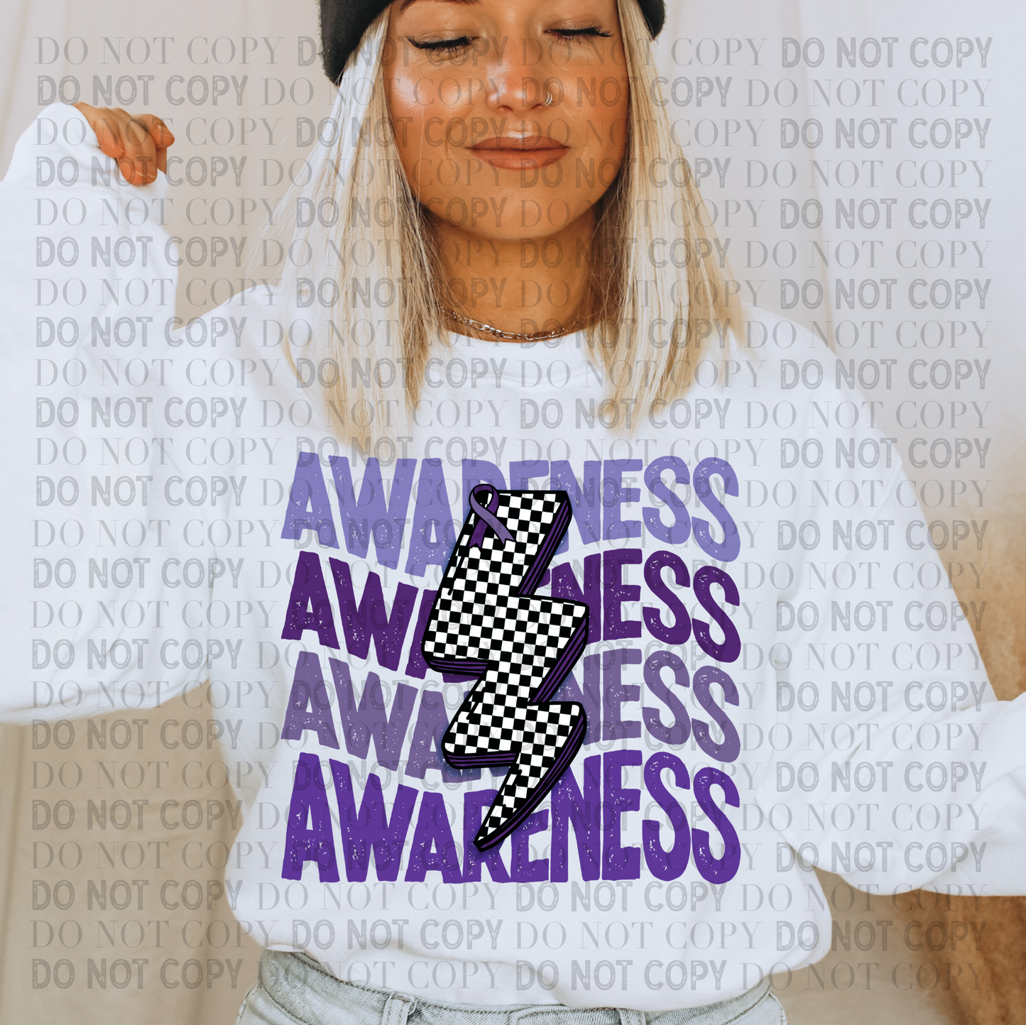 Purple Cancer Awareness- Ready to Press DTF Transfer Full Color