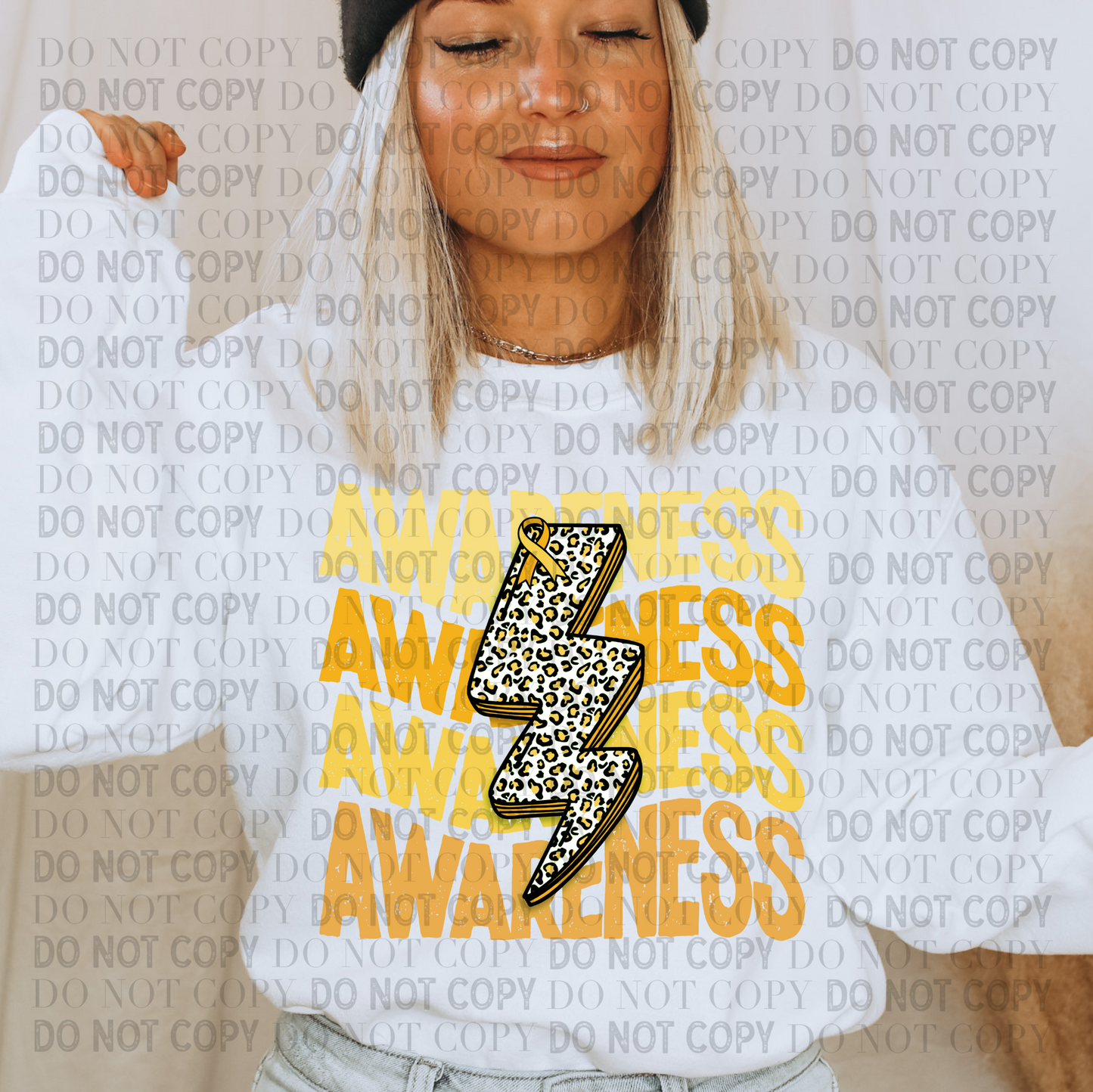 Yellow Cancer Awareness- Ready to Press DTF Transfer Full Color