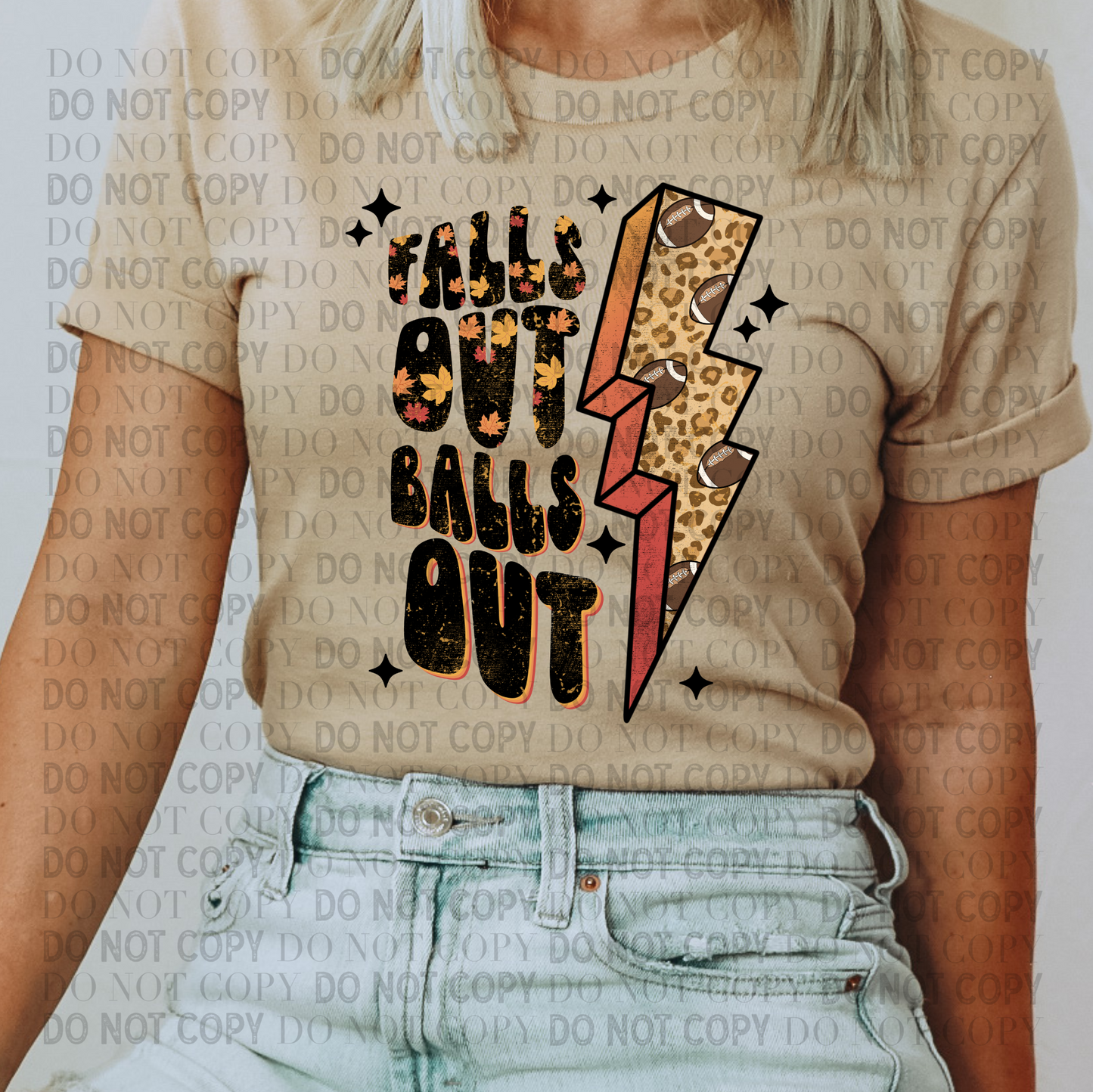 Falls Out Balls Out- Ready to Press DTF Transfer Full Color