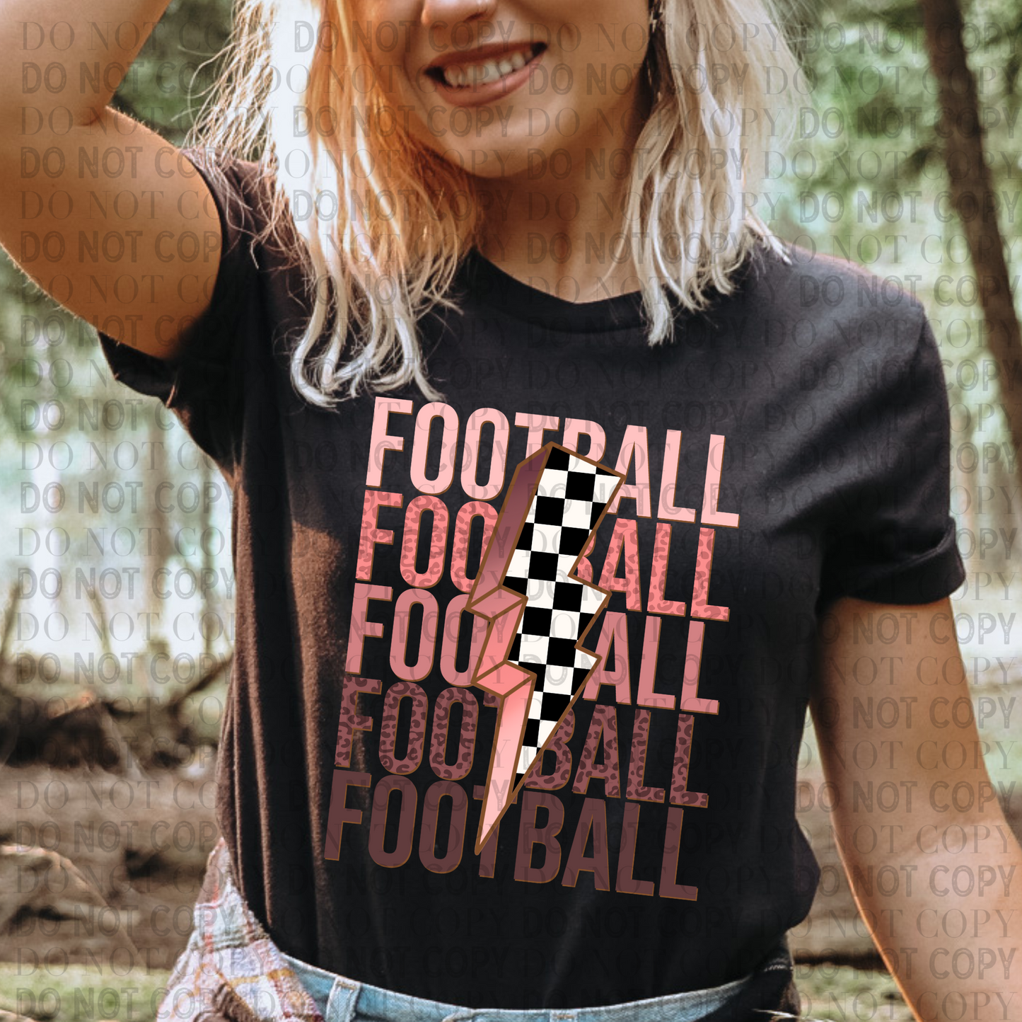 Pink Football- Ready to Press DTF Transfer Full Color