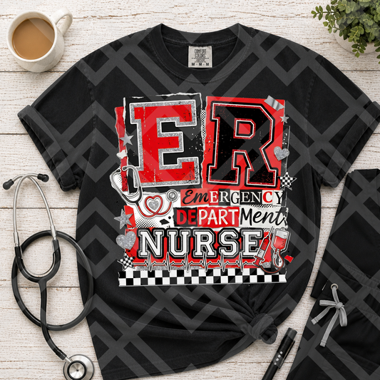 Emergency Department Nurse #6695 - Ready to Press DTF Transfer Full Color