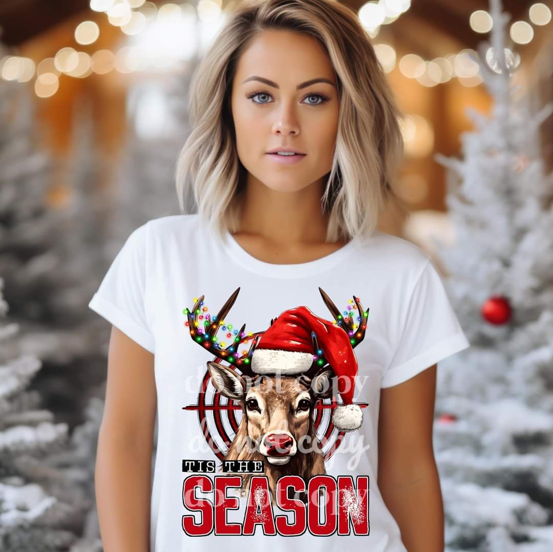 Tis The Season Hunting - Ready to Press DTF Transfer Full Color