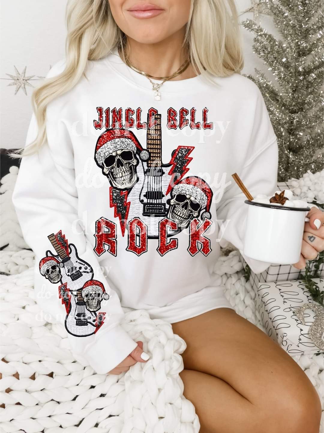 Jingle Bell Rock SLEEVE ONLY - Ready to Press DTF Transfer Full Color