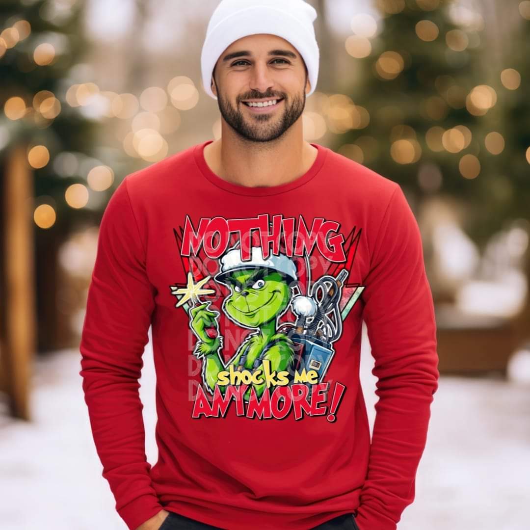 Electrician Grinch #1187 - Ready to Press DTF Transfer Full Color