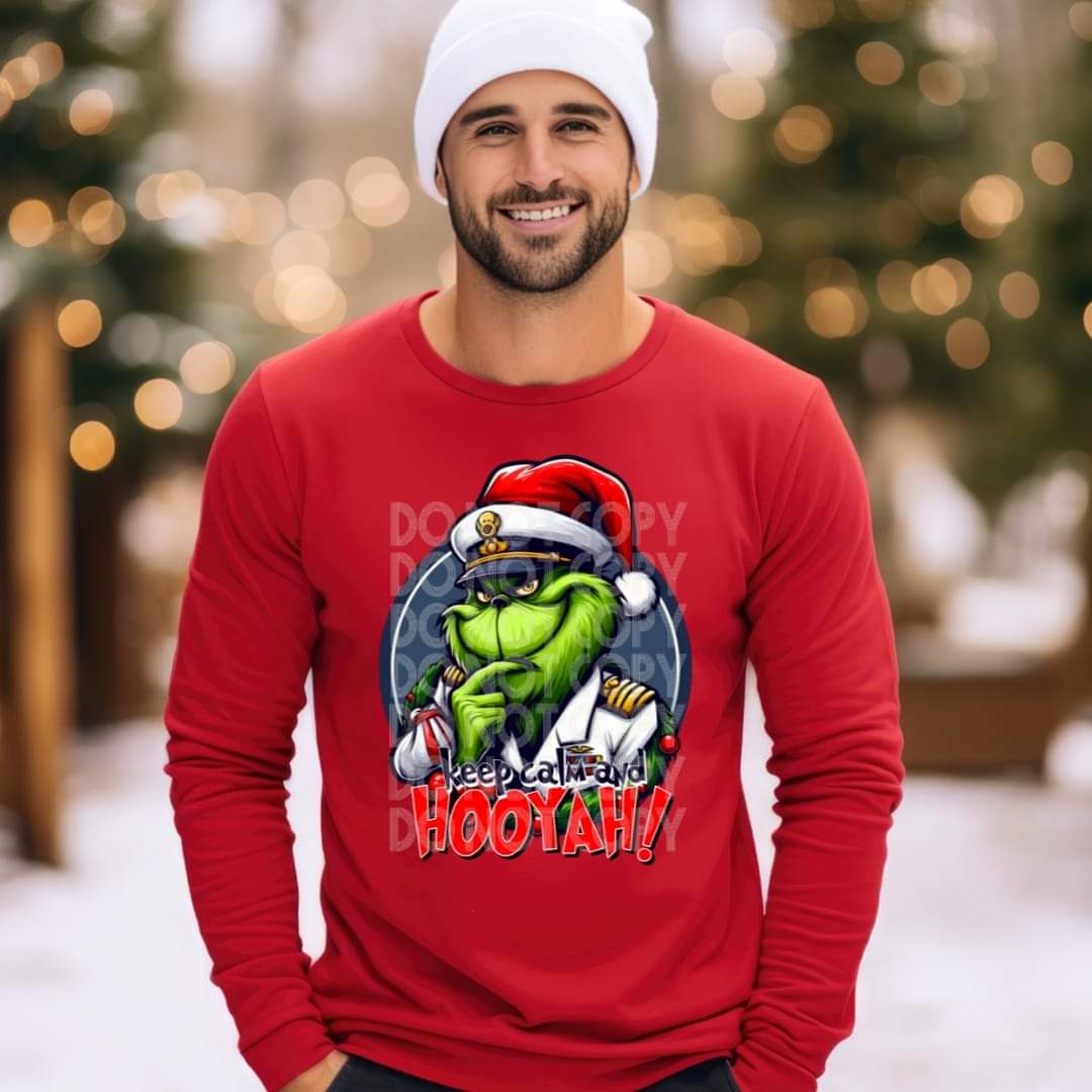 Navy Grinch #1182 - Ready to Press DTF Transfer Full Color