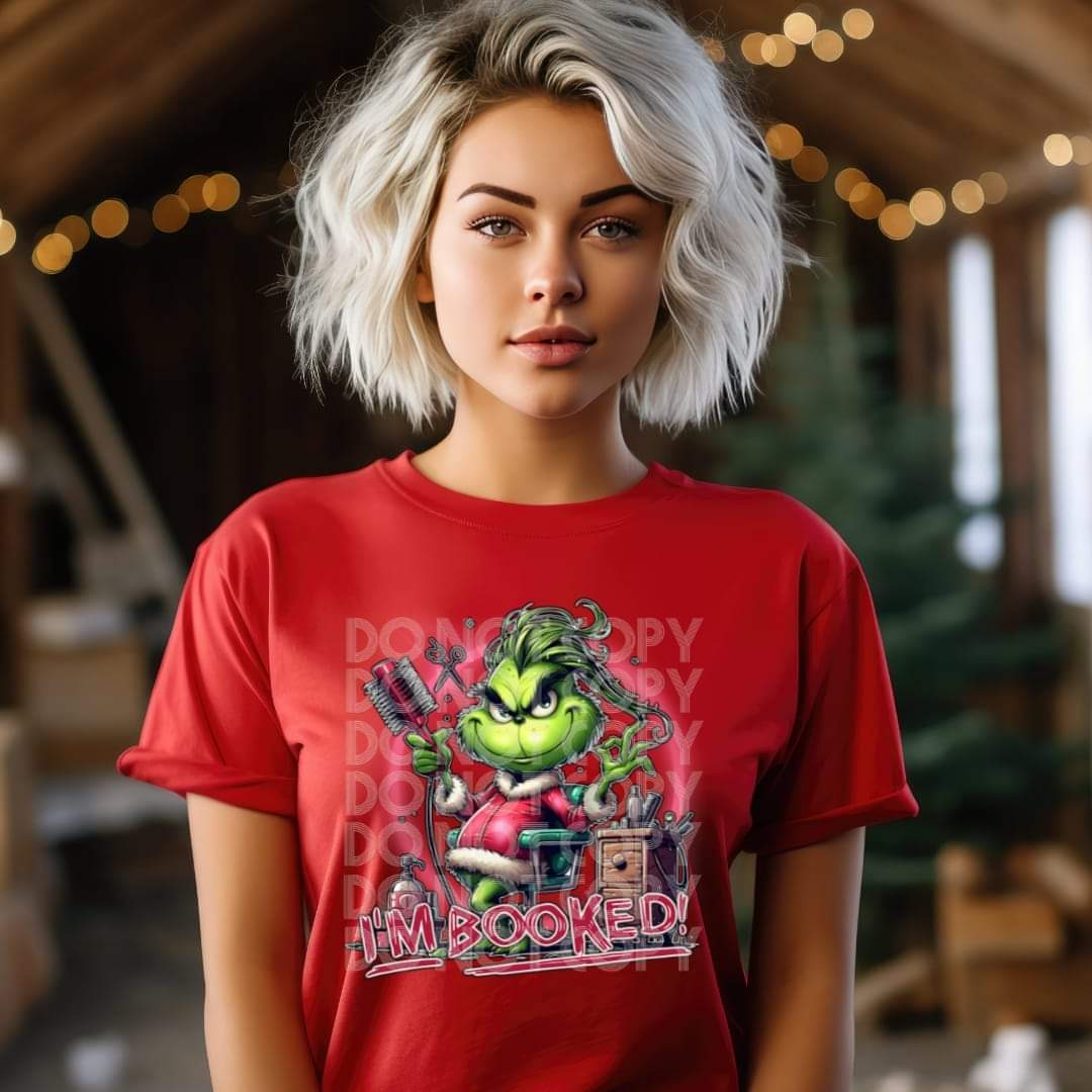 Hair Stylist Grinch #1179 - Ready to Press DTF Transfer Full Color