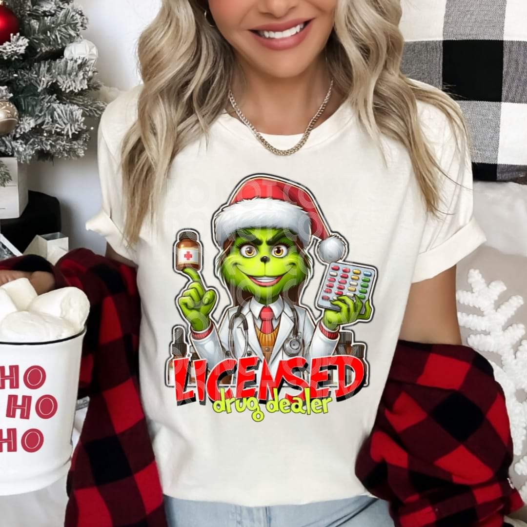 Pharmacist Grinch #1228 - Ready to Press DTF Transfer Full Color