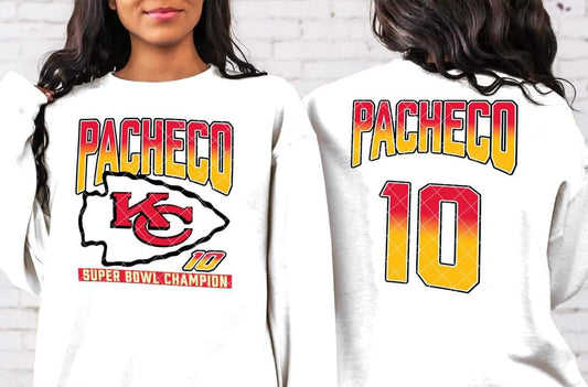 Pacheco Champion Jersey FRONT DESIGN ONLY #1723 - Ready to Press DTF Transfer Full Color