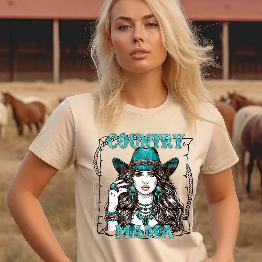 Country Mama #4206 - Ready to Press DTF Transfer Full Color - Pro Blanks