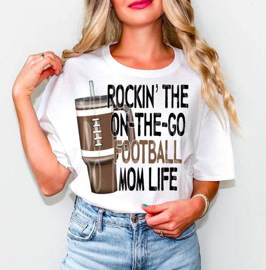 On The Go Football Mom #4741 - Ready to Press DTF Transfer Full Color